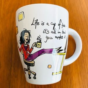 VINTAGE FUNNY MUG LIFE IS A CUP OF TEA